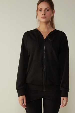 Intimissimi In Action Hoodie Sweatshirt Zwart | EBEHC95634