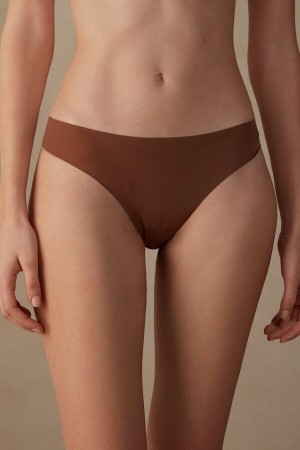 Intimissimi Brazilian Panties in Seamless Ultra Light Microfiber Natural | EBEHC11797