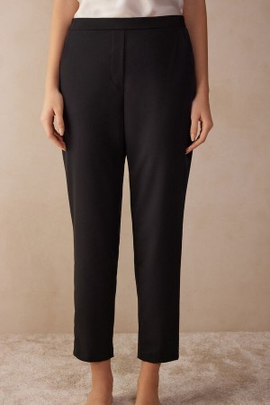 Intimissimi Full Length Pants with Pockets Zwart | FBEHY17883