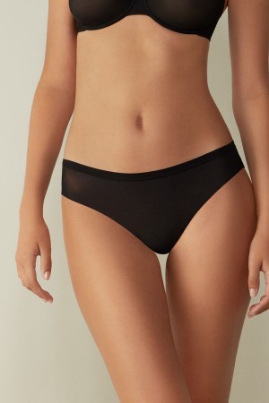 Intimissimi Invisible Touch Brazilian Panties Zwart | TBEWZ99935