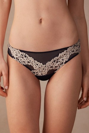 Intimissimi Pretty Flowers Brazilian Blauw | BECVG92796