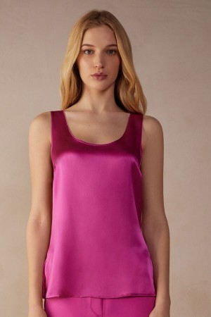 Intimissimi Silk and Modal Tank Top Roze | YBEGT89471