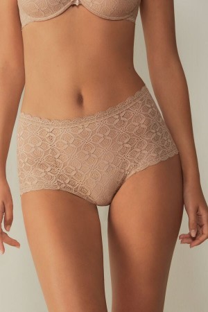 Intimissimi Kanten High Taille Hipster Natural | ZBEMJ92220