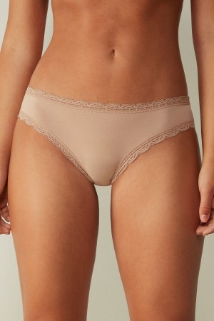 Intimissimi Katoenen and Kanten Panties Natural | ZBEMJ56812