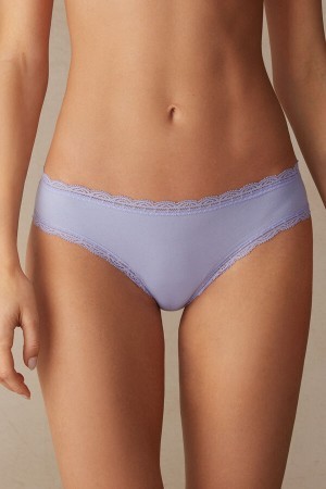 Intimissimi Katoenen and Kanten Panties Violet | MBEHR75647