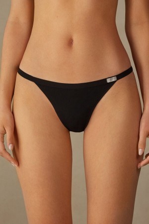 Intimissimi String String in Katoenen Zwart | ABEWC69004