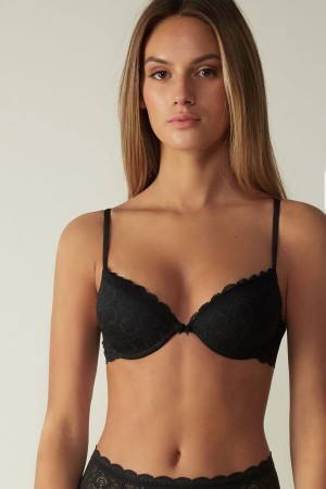 Intimissimi Bellissima Push-up Bra in Kanten Zwart | QBEWA50319