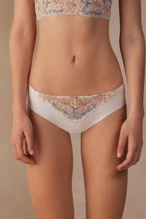 Intimissimi Ephemeral Beauty Seamless Katoenen Panties Wit | BECVG88599