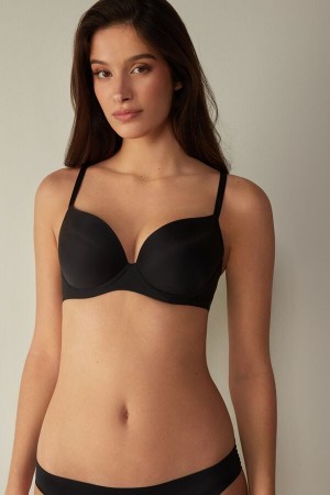 Intimissimi Irina Microfiber Balconette Bra Zwart | ZBEMJ61973