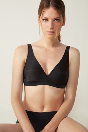 Intimissimi Lara Ultralight Microfiber Triangle Bra Zwart | BEEAH15894