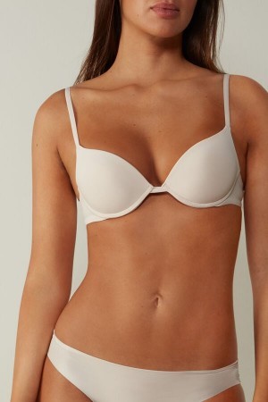 Intimissimi Simona Microfiber Super Push-Up Bra Natural | TBEPQ59104