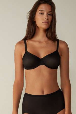 Intimissimi Sveva Invisible Touch Balconette Bra Zwart | PBEQX25999