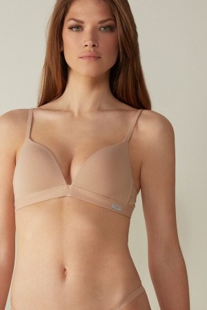 Intimissimi Tiziana Triangle Bra in Katoenen Natural | BENEJ40074