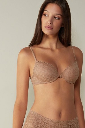 Intimissimi Bellissima Push-up Bra in Kanten Natural | GBEUC23918