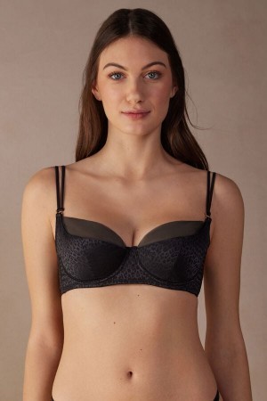 Intimissimi Cool Minimal Demi Bra Zwart | PBEQX59038