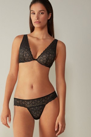 Intimissimi Elena Balconette Bra in Kanten Zwart | FBEHY30772