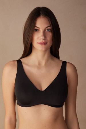 Intimissimi Greta Balconette Bra in Ultralight Microfiber Zwart | SBENY21256