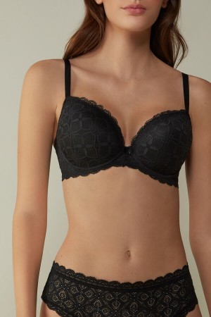 Intimissimi Irina Balconette Bra in Kanten Zwart | BEDYB36317