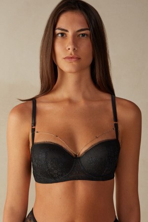 Intimissimi Luxury Treats Sofia Balconette Bra Zwart | UBEND58879