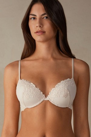 Intimissimi Pretty Flowers Bellissima Push-up Bra Natural | PBEQX11010