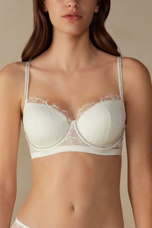 Intimissimi Shine High Like Stars Sofia Balconette Bra Wit | BEEGJ23423