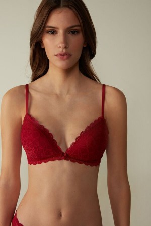 Intimissimi Tiziana Triangle Bra in Kanten Rood | BEIIZ44817