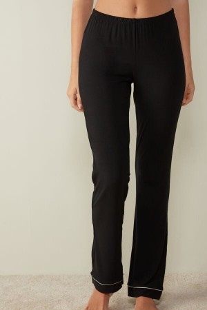 Intimissimi Long Micromodal Trousers Zwart | XBEGW33098