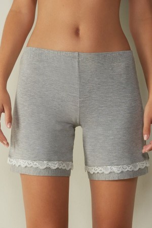 Intimissimi Modal Shorts with Kanten Details Grijs | BEDFL55042