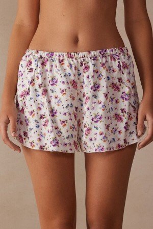 Intimissimi Dreaming of Spring Satin Shorts Print | YBEVQ38705