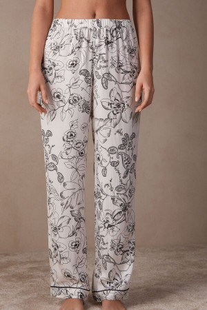 Intimissimi Pure Joy Full Length Satin Pants Print | BENEJ70829