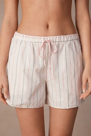 Intimissimi Soft Spring Katoenen Cloth Shorts Wit | ABEDF58484