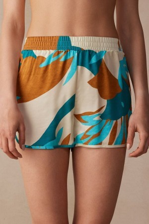 Intimissimi Summer Vibes Viscose Satin Shorts Gekleurd | BEJBT60257