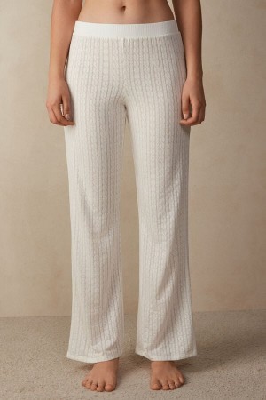 Intimissimi Timeless Heritage Full Length Pants Ivory | DBEVO99686