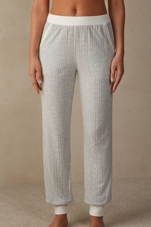 Intimissimi Timeless Heritage Full Length Cuffed Pants Grijs | PBEER14866