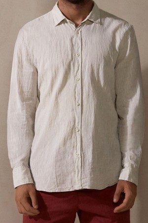 Intimissimi Linen and Katoenen Shirt Natural | BEJVR84535