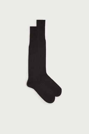 Intimissimi Hoge Cashmere-Silk-Katoenen Blend Socks Grijs | YBEVQ81891