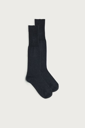 Intimissimi Hoge Warm Katoenen Socks Grijs | ZBENQ93645