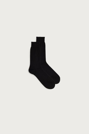 Intimissimi Kort Chashmere-Silk-Katoenen Socks Zwart | GBEUC35783