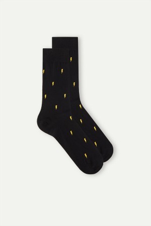 Intimissimi Kort Socks in Patterned Katoenen Zwart | ZBEMJ55999