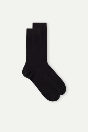 Intimissimi Kort Socks in Stretch Supima® Katoenen Zwart | YBEGT15095