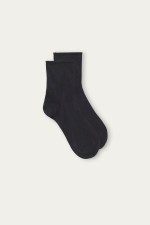 Intimissimi Kort Socks in Stretch Supima® Katoenen Grijs | QBEWA43465