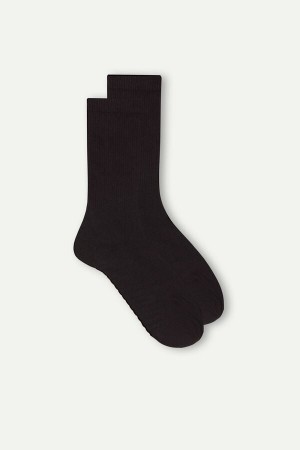 Intimissimi Kort Terrycloth Socks Zwart | BEJKU74062