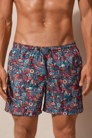 Intimissimi Orange Paisley Print Swim Trunks Gekleurd | BEEGJ32908