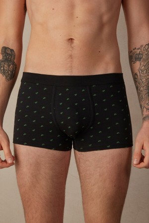 Intimissimi Paper Plane Boxers in Stretch Supima® Katoenen Zwart | SBENY85997