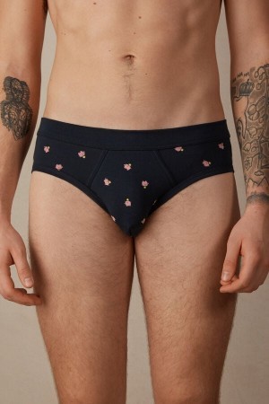 Intimissimi Piggy Bank Briefs in Stretch Supima® Katoenen Blauw | BEDYB14593