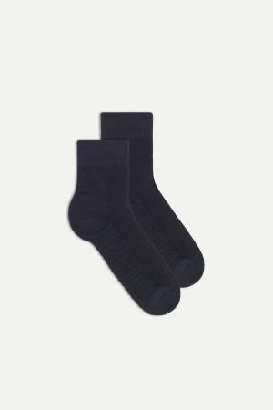 Intimissimi Terrycloth Kort Socks Blauw | FBEUI82369