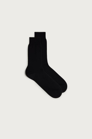 Intimissimi Kort Sateen Egyptian Katoenen Socks Zwart | SBEVO87195