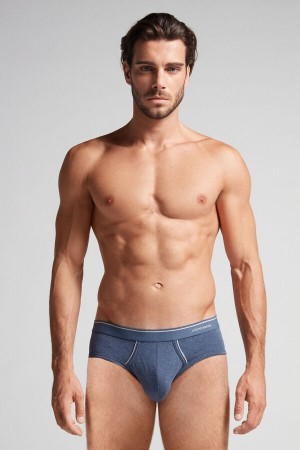 Intimissimi Supima Katoenen Briefs with Visible Elastic Blauw | BENEJ25559