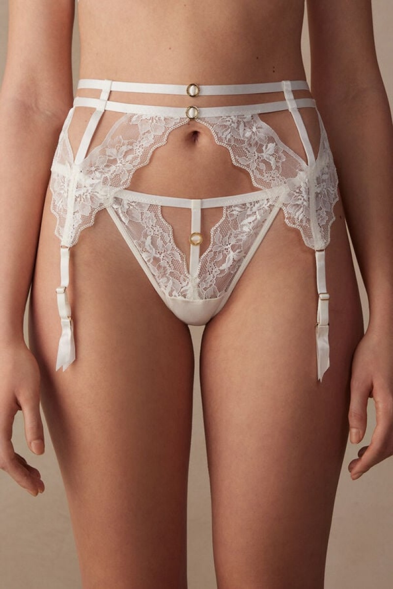 Intimissimi Fearless Femininity Garter Belt Wit | SBEVO86270