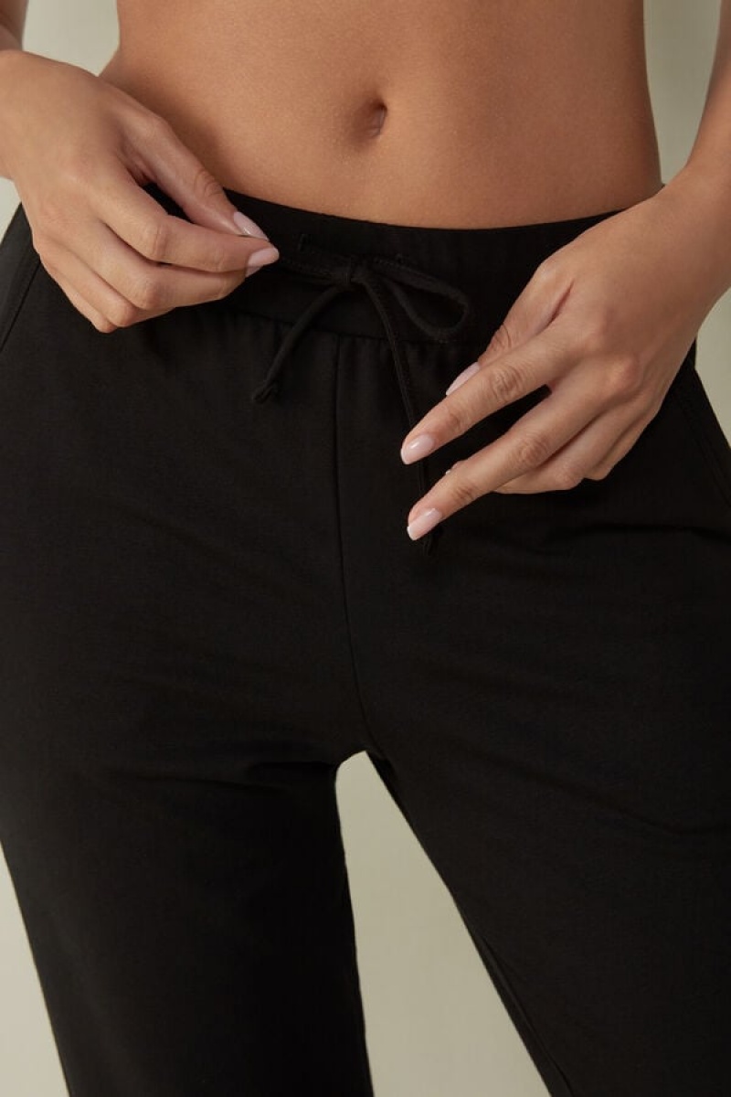 Intimissimi In Action Plush Jogger Pants Zwart | DBEVO41876